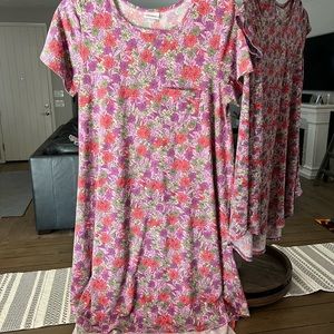mommy and me LuLaRoe Carly dresses, adult large, child 8/10